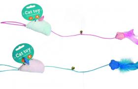 Eurosiam Chat Souris avec grelot, herbe à chat et plumes Eurosiam Chat Souris avec grelot, herbe à chat et plumes