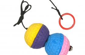 Duo de balles avec élastique et grelot Duo de balles avec élastique et grelot