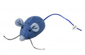 Souris jean à clochette avec herbe à chat Souris jean à clochette avec herbe à chat