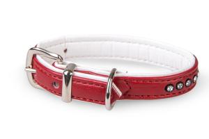 Vadigran Chien Collier Crystal Rouge