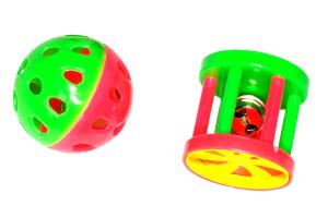 Lot de 2 jouets avec grelot Lot de 2 jouets avec grelot