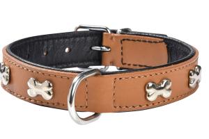 Bobby Collier Chien Cuir Extra Souple Camel
