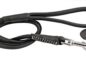 Chapuis Sellerie Laisse Classique Cuir Rond Noir