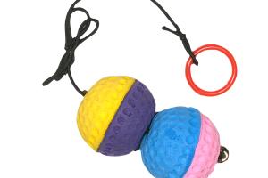 Duo de balles avec élastique et grelot Duo de balles avec élastique et grelot