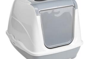 AniOne Maison de Toilette pour Chat "Flip Cat" S gris clair AniOne Maison de Toilette pour Chat "Flip Cat" S gris clair