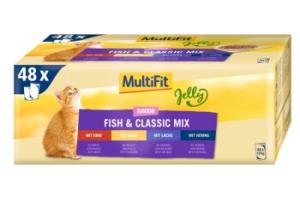 MultiFit Junior Jelly Fish & Classic Mix Multipack 48x100 g MultiFit Junior Jelly Fish & Classic Mix Multipack 48x100 g