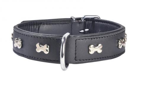 Bobby Collier Grand Chien Cuir Extra Souple Noir